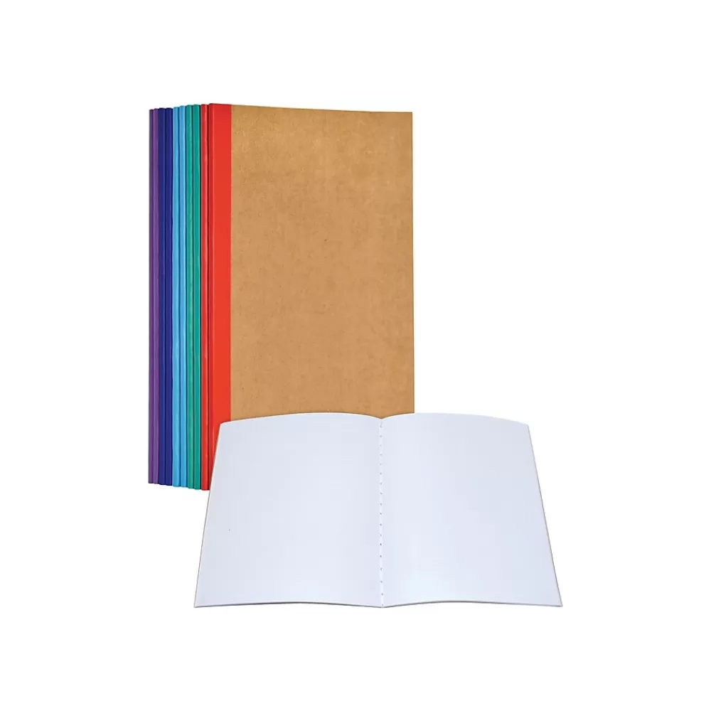 Better Office Notebooks<Customizable Notebook, 5.5" x 8.3", 30 Sheets, Kraft, 10/Pack (25030-10PK)