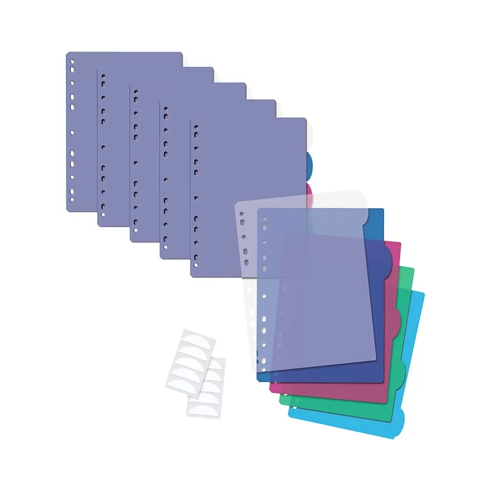 Better Office Dividers<Index Poly Dividers, #5, Assorted Colors, 12/Pack (63512-12PK)