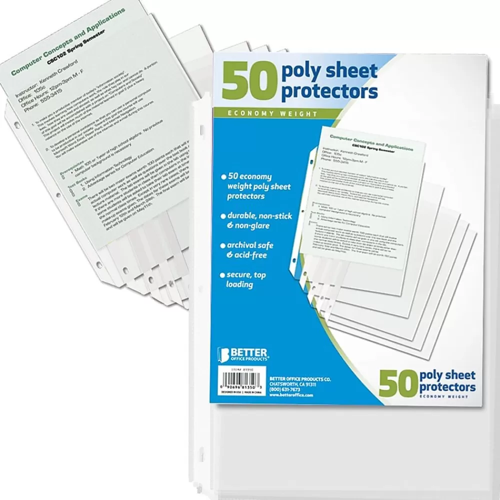 Better Office Sheet Protectors<Products Economy Weight Sheet Protectors; 12/Pack (81350-50PK)