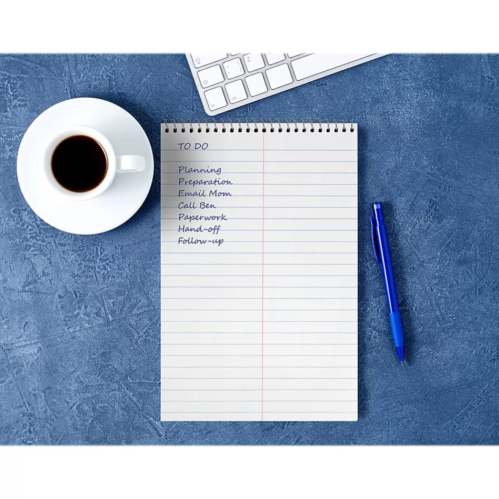 Better Office Notepads<Steno Pad, 6" x 9", Gregg-Ruled, Yellow, 60 Sheets/Pad, 8 Pads/Pack (25808-8PK)