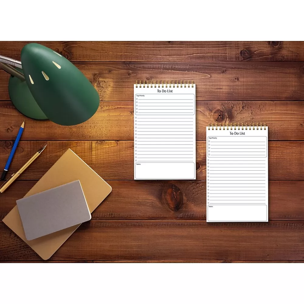Better Office Notepads<To-Do List Notepad, 5.5" x 8.5", Ruled, White, 50 Sheets/Pad, 2 Pads/Pack (25824-2PK)