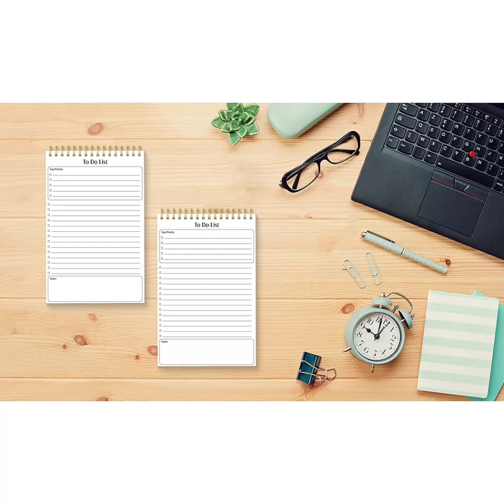 Better Office Notepads<To-Do List Notepad, 5.5" x 8.5", Ruled, White, 50 Sheets/Pad, 2 Pads/Pack (25824-2PK)