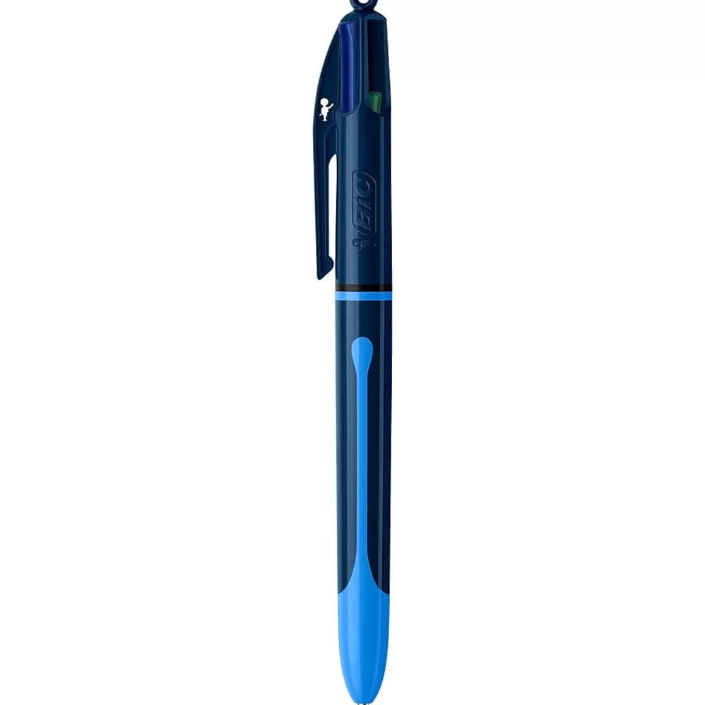 BIC Pens<4-Color Smooth Retractable Ballpoint Pen, Medium Point, Assorted Ink, 12/Pack (MMS11-AST)