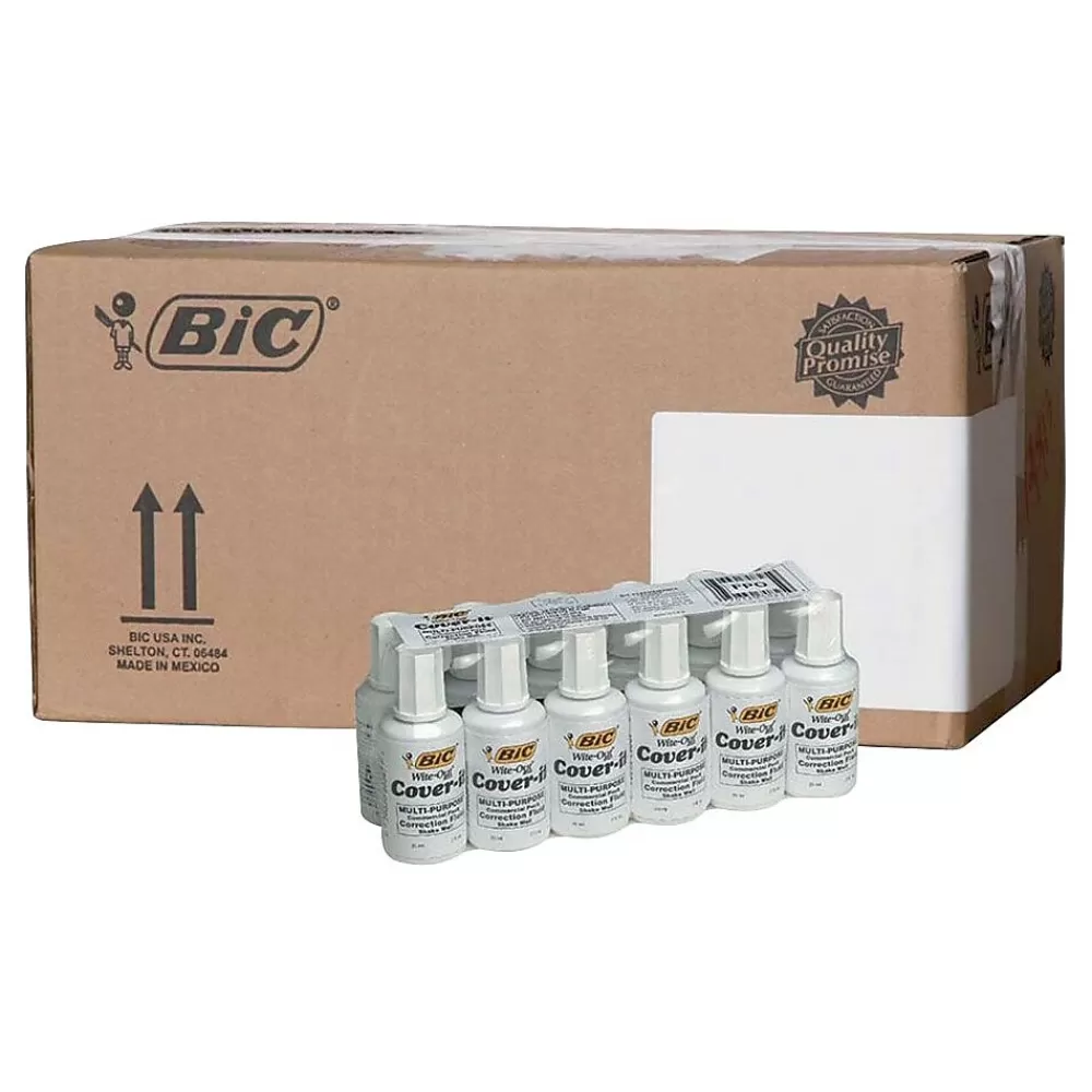 BIC Correction & White-Out<Cover-it Correction Fluid, White, Bulk (WOC12CT)