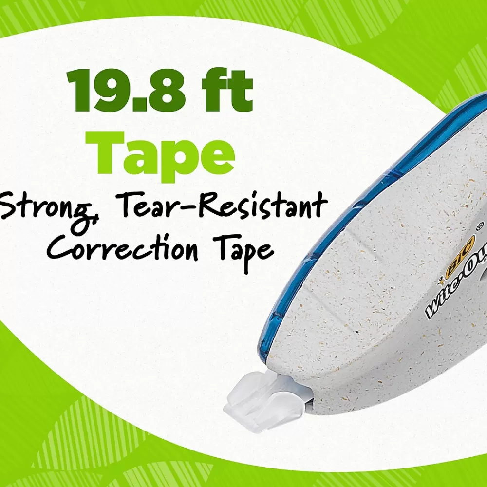 BIC Correction & White-Out<Ecolutions Wite-Out Brand Correction Tape, White, 10/Pack (WOET10-WHI)