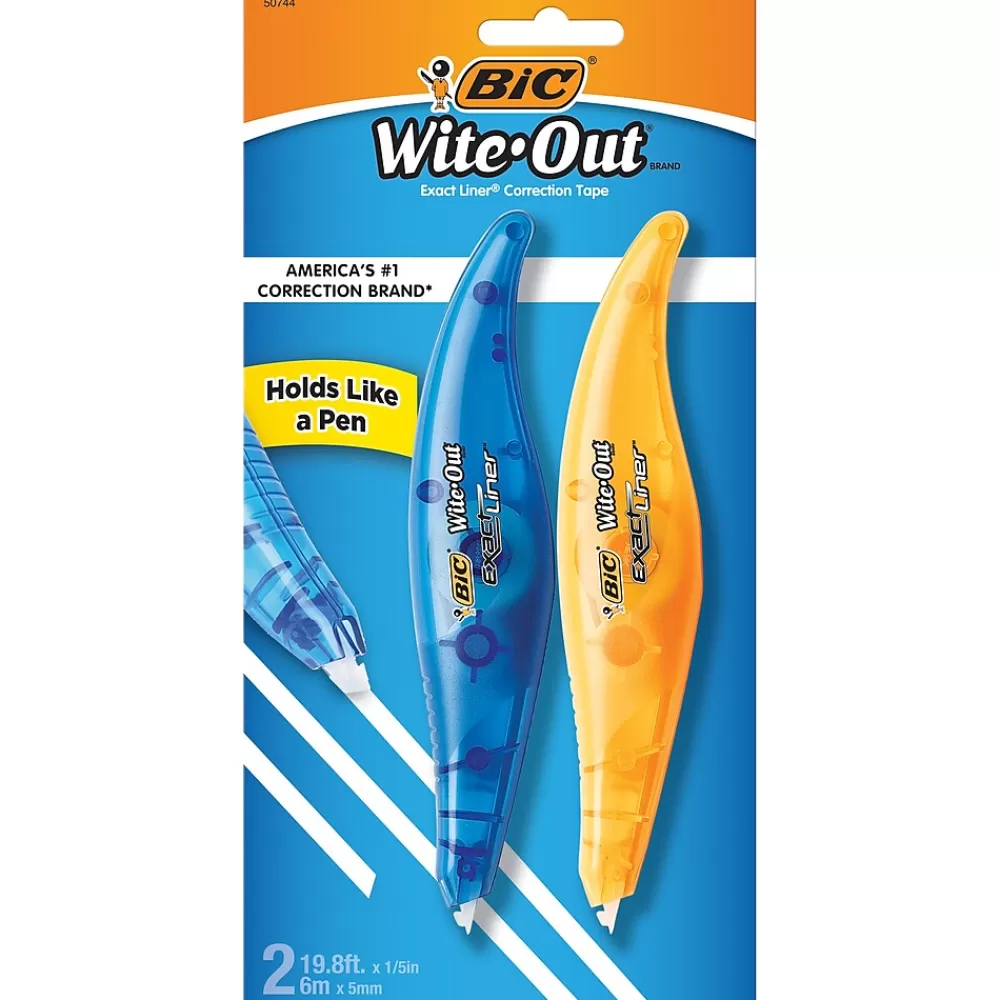 BIC Correction & White-Out<Wite-Out Exact Liner Correction Tape, White, 2/Pack (50744)
