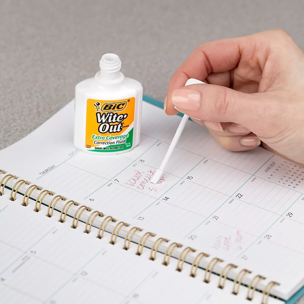 BIC Correction & White-Out<Wite-Out Extra Cover Correction Fluid, 20 ml., 2/Pack (WOFECP24-A-WHI)