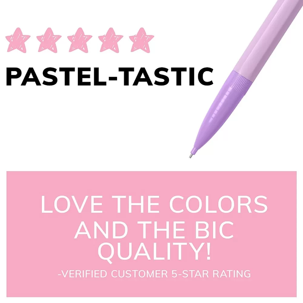 BIC Pencils<Xtra Smooth Pastel Edition Mechanical Pencil, 0.7mm, #2 Medium Lead (MPNP24-BLK)