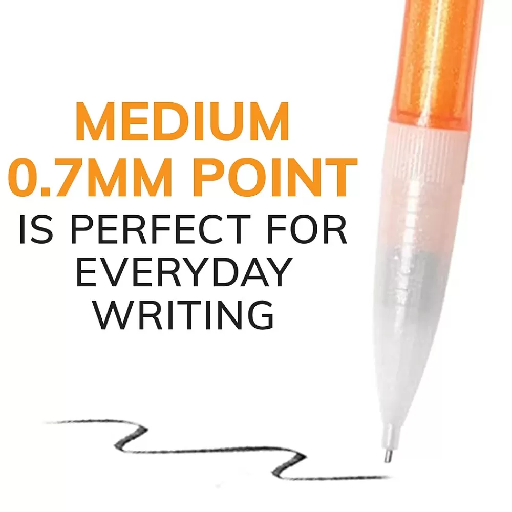 BIC Pencils<Xtra Sparkle Mechanical Pencils, 0.7mm, #2 Hard Lead, 24/Pack (MPLP241-BLK)