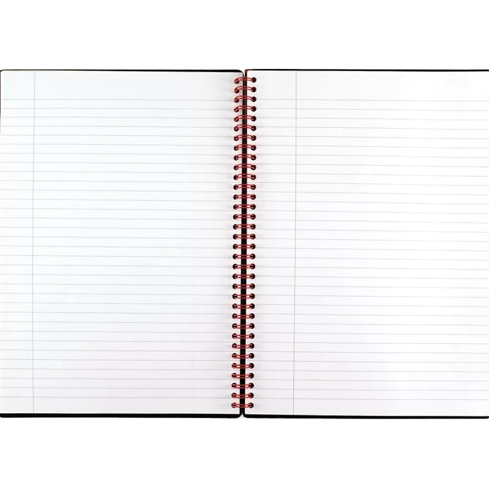 Black N' Red Subject Notebooks<Professional 1-Subject Professional Notebook, 8.25" x 11.75", Wide Ruled, 70 Sheets, Black (JDK-E67008)