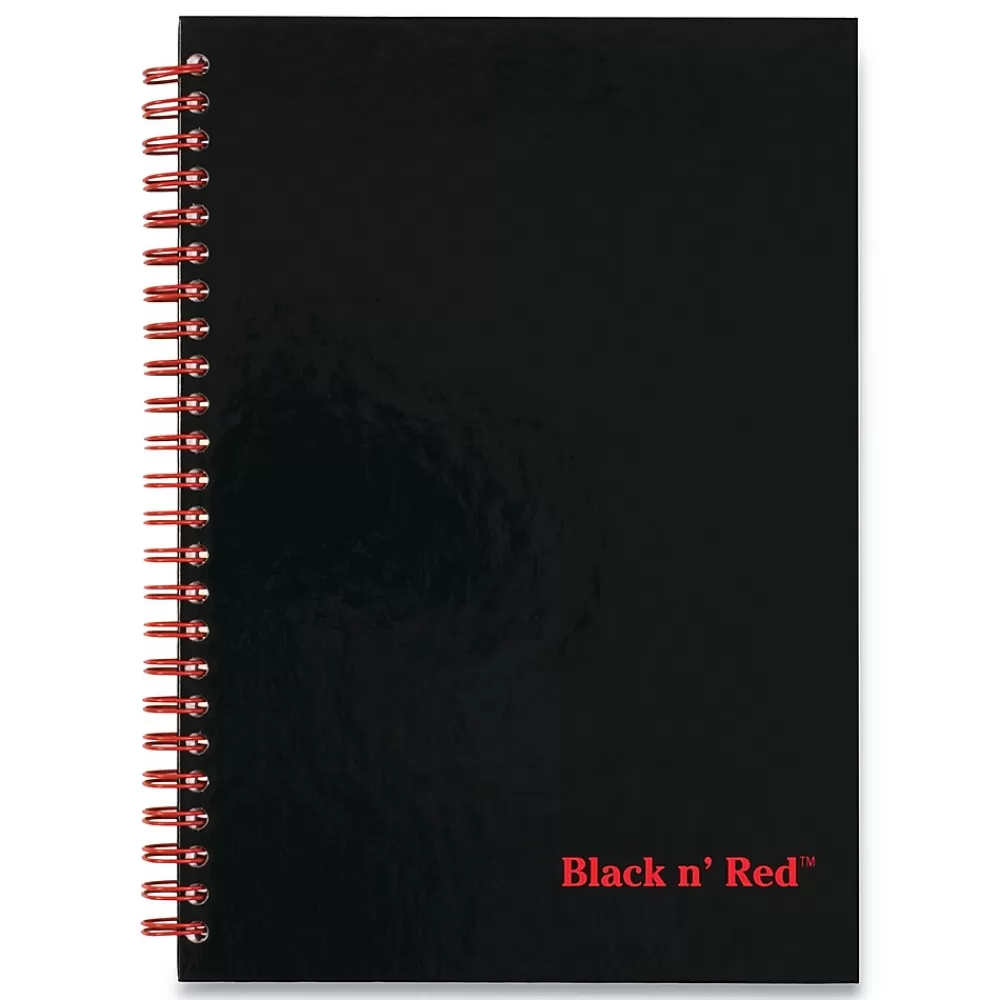 Black N' Red Subject Notebooks<1-Subject Notebooks, 7" x 9.88", Law, 70 Sheets, Black (JDK400110532)