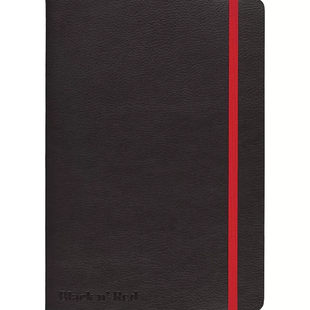 Black N' Red Notebooks<1-Subject Professional Notebooks, 5.75" x 8.25", Wide Ruled, 71 Sheets, Black (400065000)