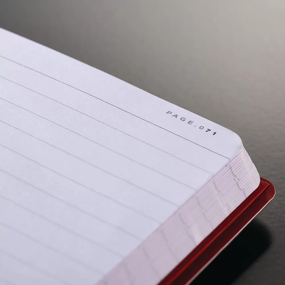 Black N' Red Notebooks<1-Subject Professional Notebooks, 5.75" x 8.25", Wide Ruled, 71 Sheets, Black (400065000)