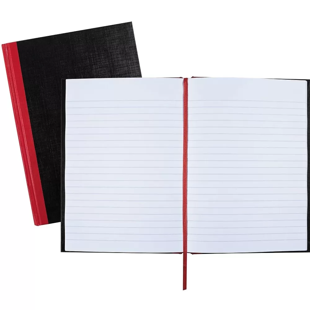 Black N' Red Subject Notebooks<1-Subject Professional Notebooks, 5.8" x 8.3", Wide Ruled, 96 Sheets, Black (JDK-E66857)