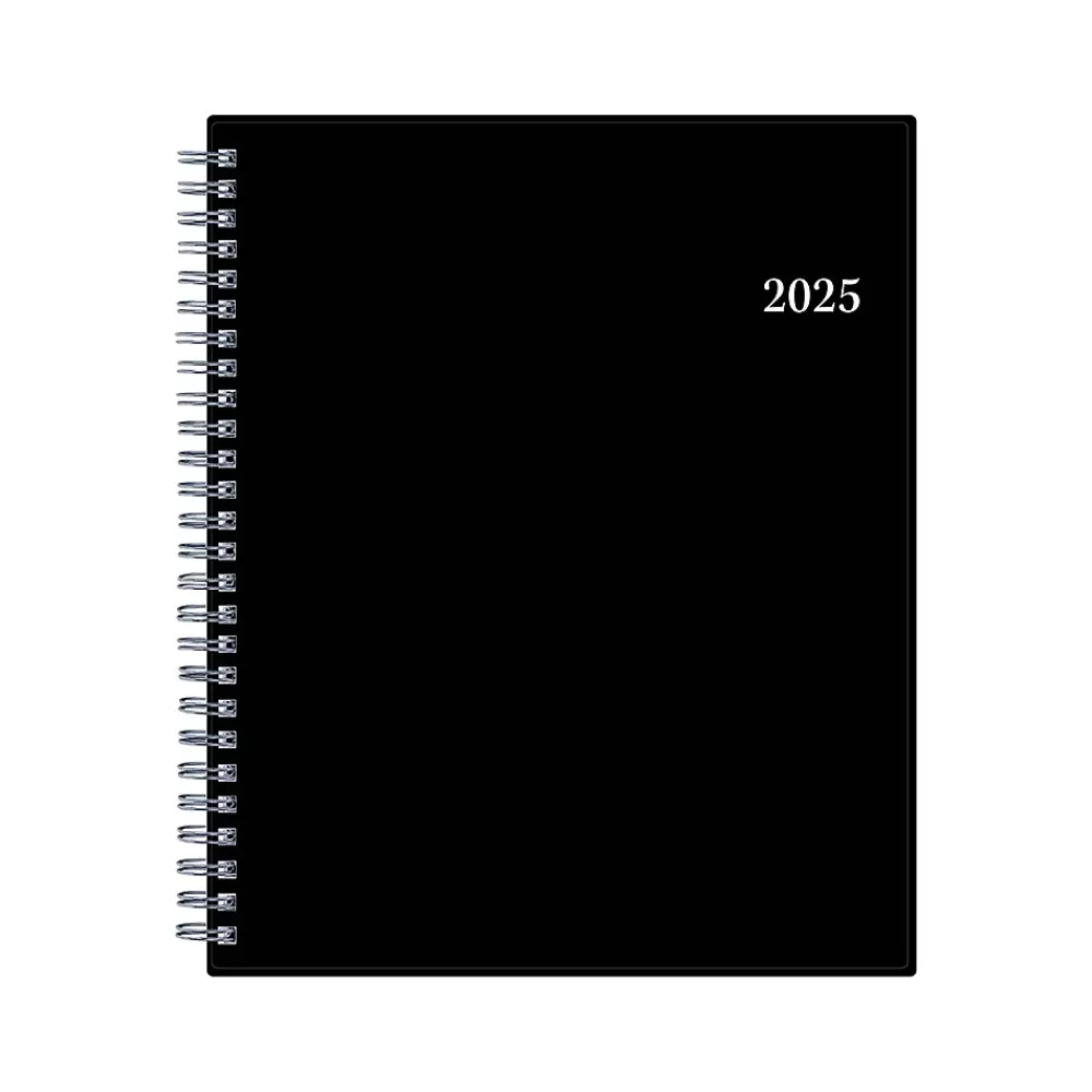 Blue Sky 2025 Planners<2025 7" x 9" Weekly & Monthly Planner, Plastic Cover, Black (148393)