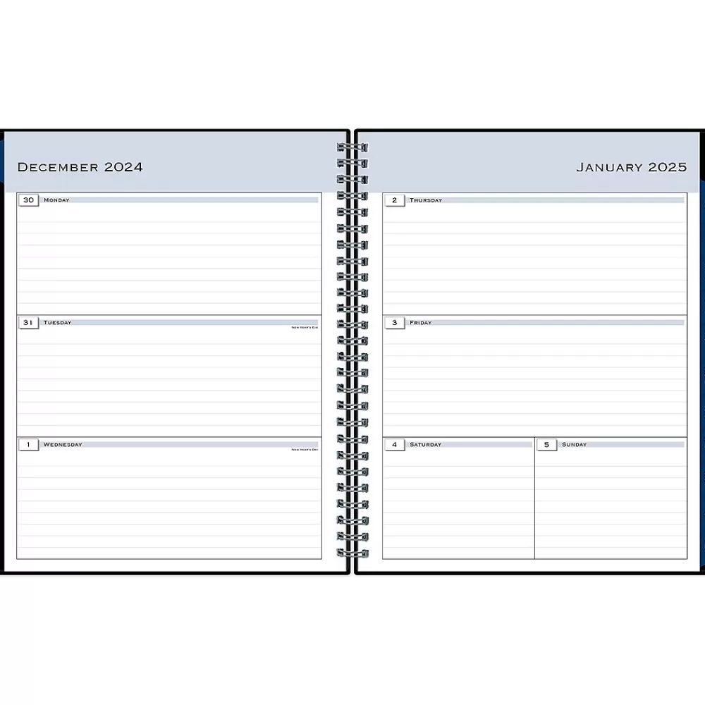 Blue Sky 2025 Planners<2025 7" x 9" Weekly & Monthly Planner, Plastic Cover, Black (148393)