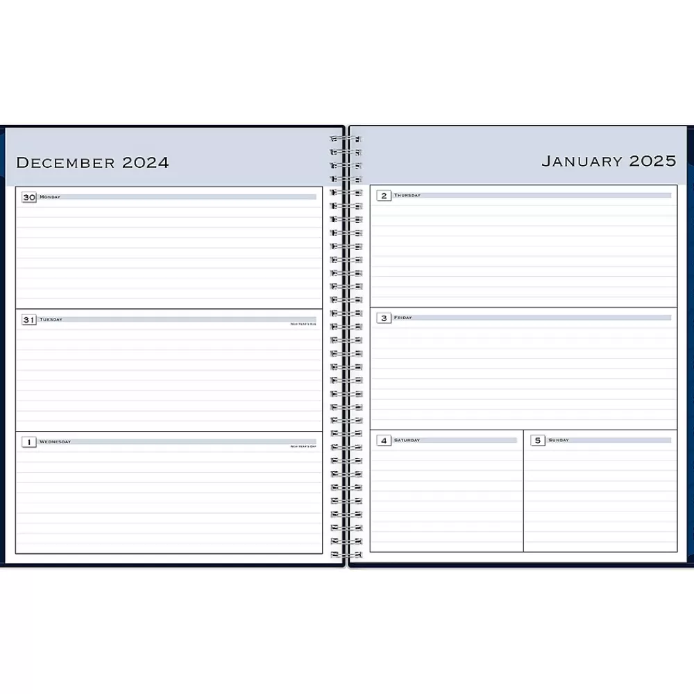 Blue Sky 2025 Planners<2025 8.5" x 11" Weekly & Monthly Planner, Plastic Cover, Navy (148659-25)