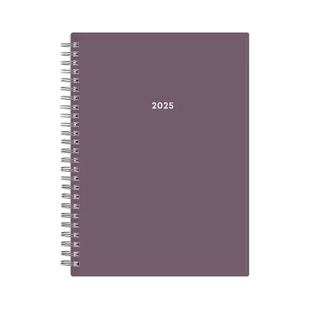 Blue Sky 2025 Planners<2025 5.88" x 8.63" Weekly & Monthly Planner, Plastic Cover, Purple (150540)