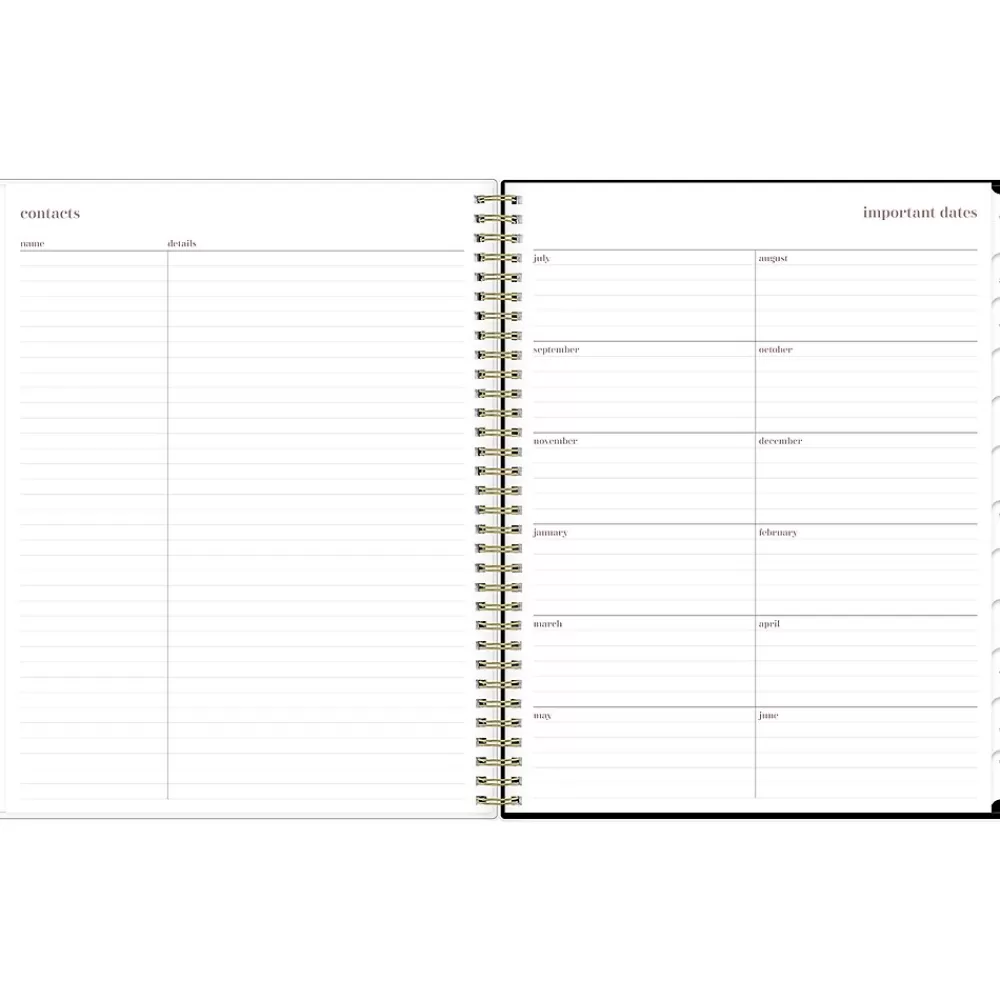 Blue Sky Academic Planners<2024-2025 Belinda Selene Lucy 8.5" x 11" Academic Weekly & Monthly Planner, Black/Pink (144970)