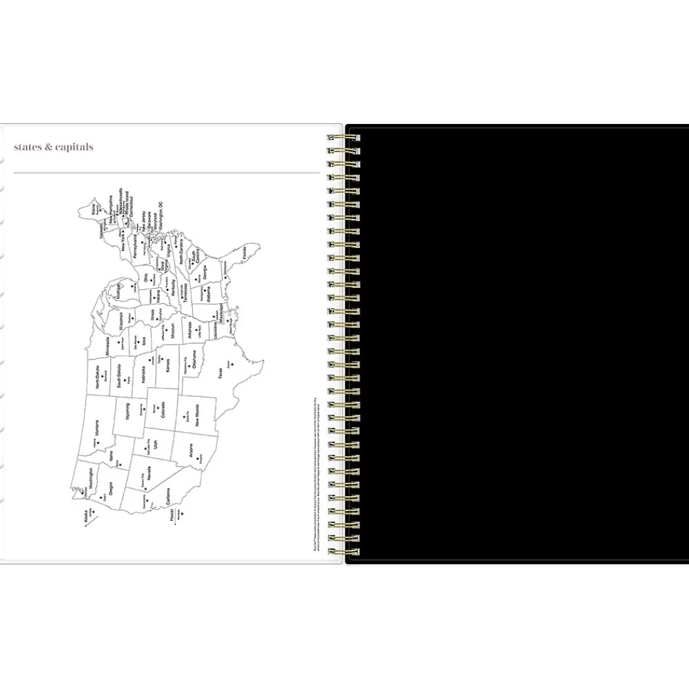 Blue Sky Academic Planners<2024-2025 Belinda Selene Lucy 8.5" x 11" Academic Weekly & Monthly Planner, Black/Pink (144970)