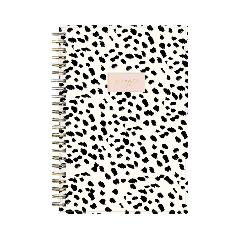 Blue Sky Academic Planners<2024-2025 Belinda Selene Nyla 5" x 8" Academic Weekly & Monthly Planner, White/Black (149822)