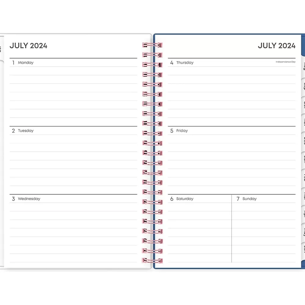Blue Sky Academic Planners<2024-2025 Brandice 5" x 8" Academic Weekly & Monthly Planner, Plastic Cover, Multicolor (146853)