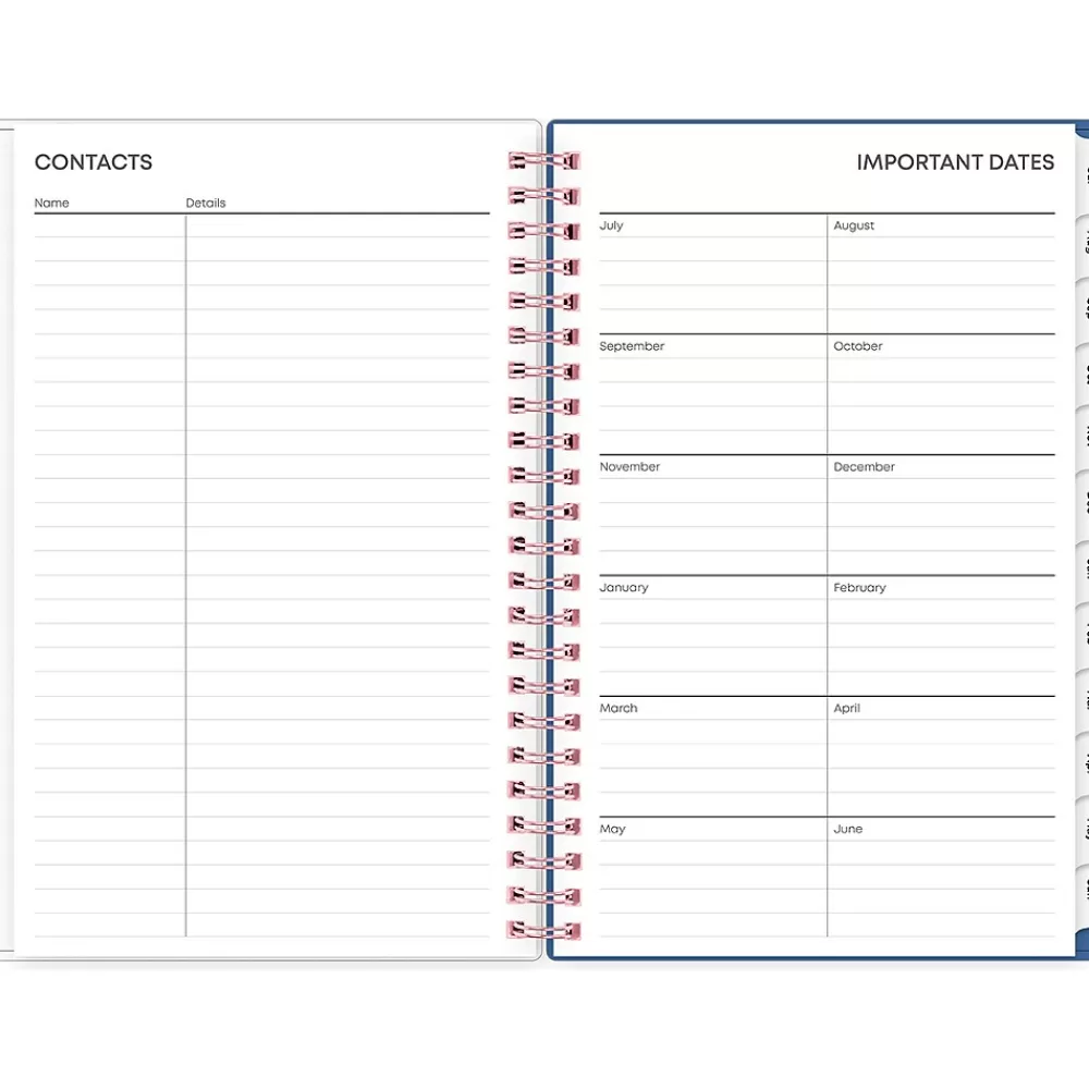 Blue Sky Academic Planners<2024-2025 Brandice 5" x 8" Academic Weekly & Monthly Planner, Plastic Cover, Multicolor (146853)