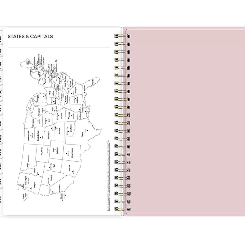 Blue Sky 2025 Planners<2025 Checkerboard 5" x 8" Weekly & Monthly Planner, Plastic Cover, Multicolor (152477)