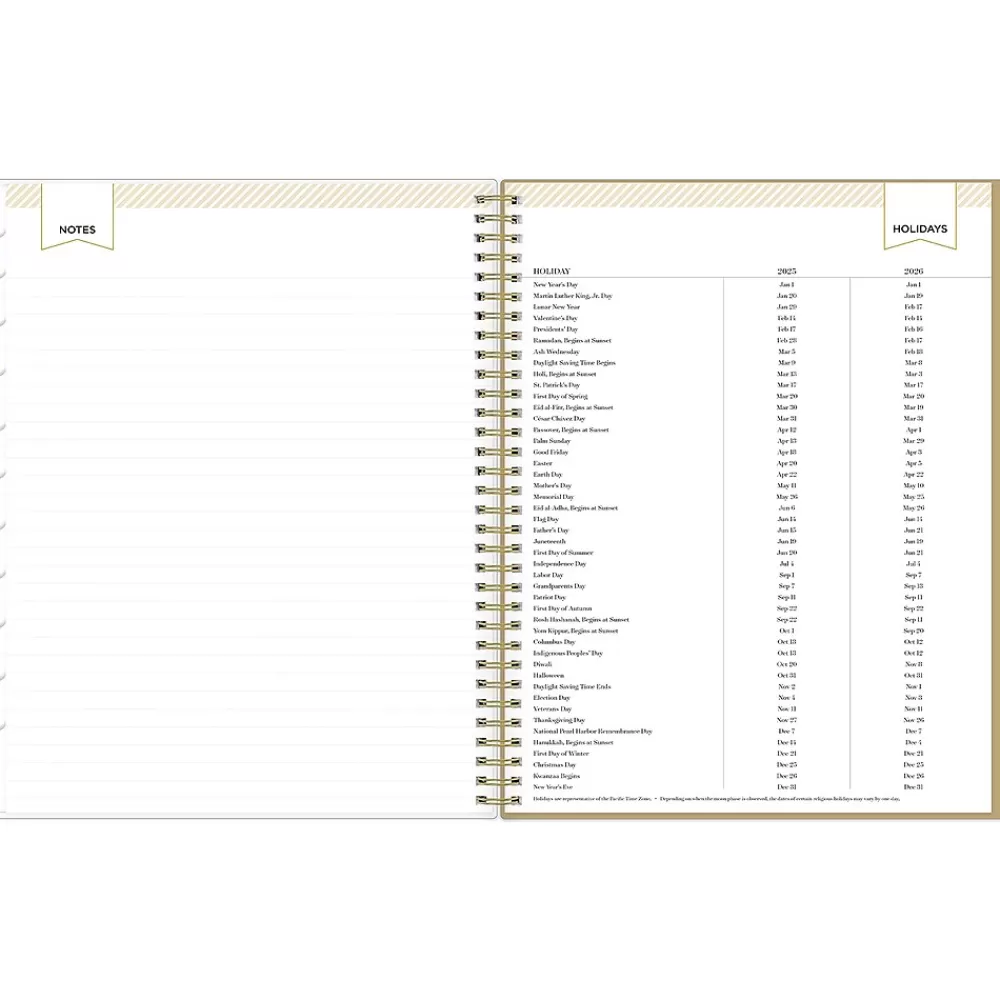 Blue Sky 2025 Planners<2025 Day Designer Gold Spotty 8.5" x 11" Weekly Planner, Plastic Cover, Gold/White (148132)