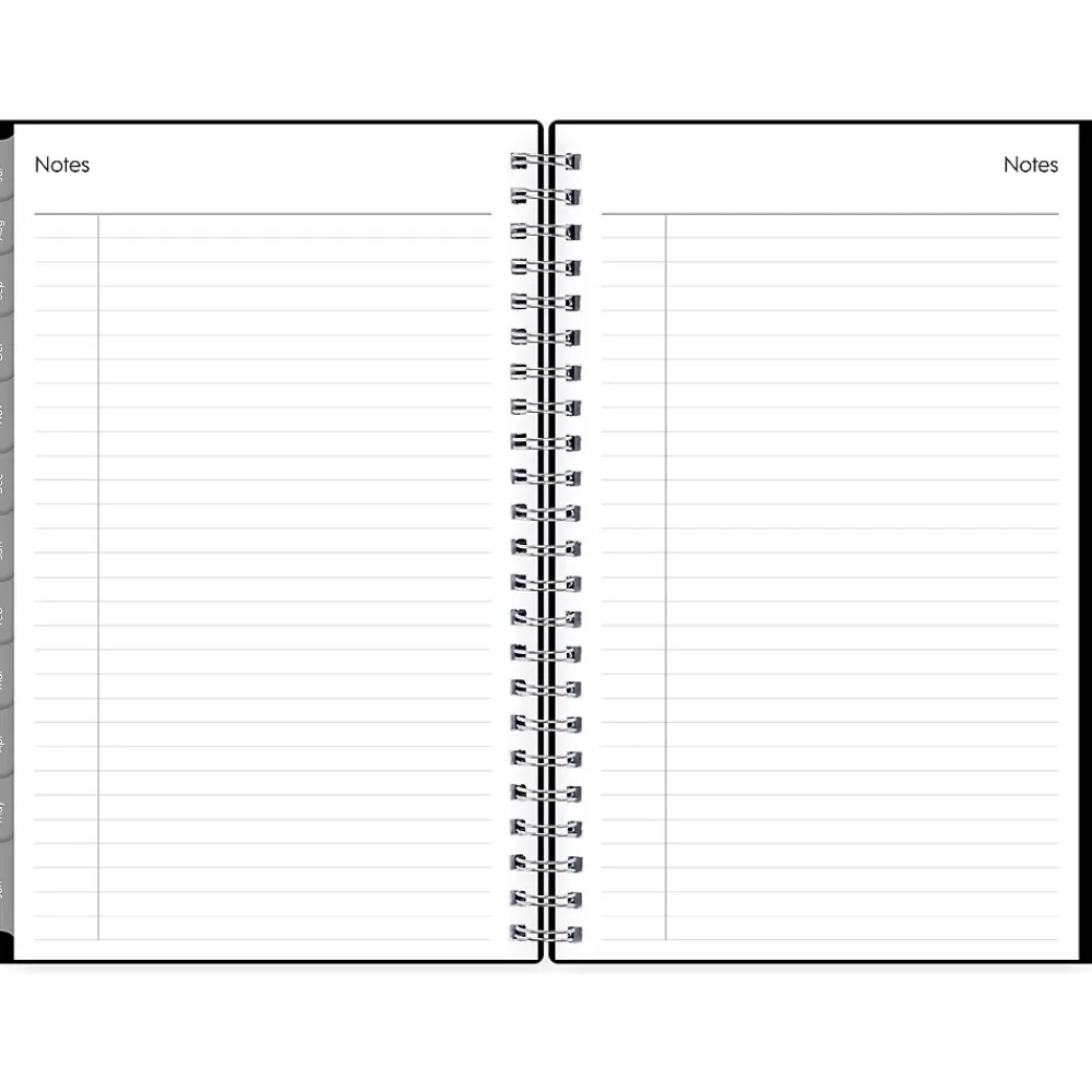 Blue Sky Academic Planners<2024-2025 Enterprise 5" x 8" Academic Weekly & Monthly Planner, Plastic Cover, Black (130611-A25)