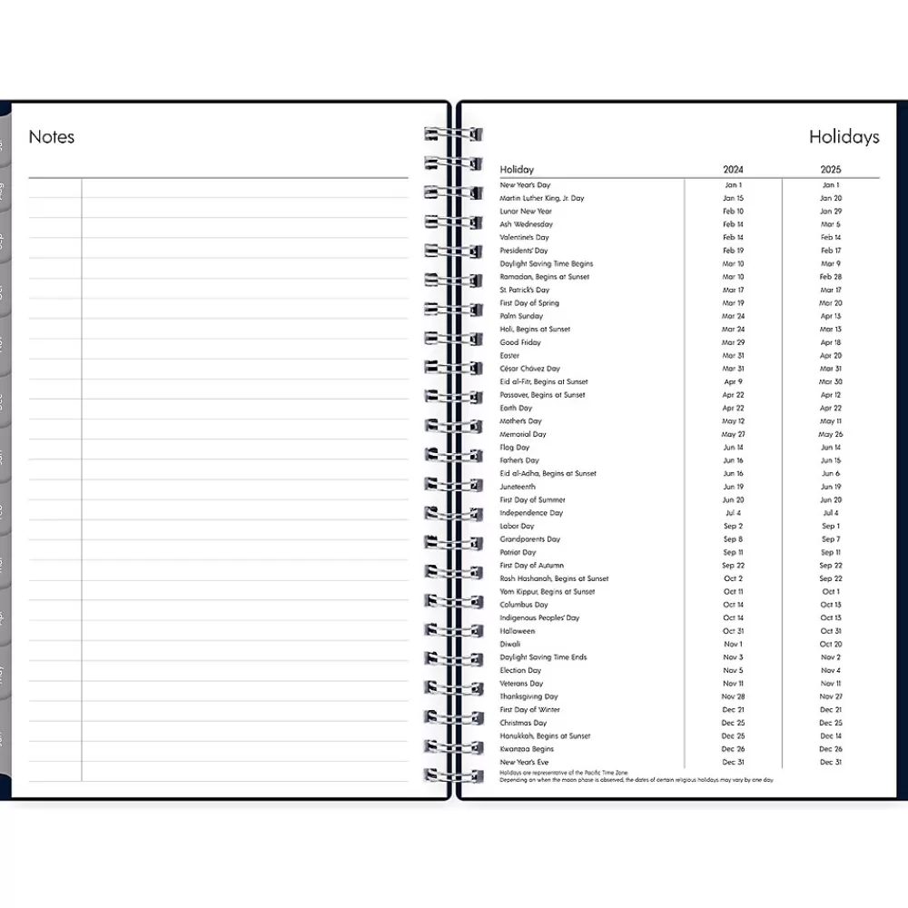 Blue Sky Academic Planners<2024-2025 Enterprise 5" x 8" Academic Weekly & Monthly Planner, Plastic Cover, Black (130611-A25)