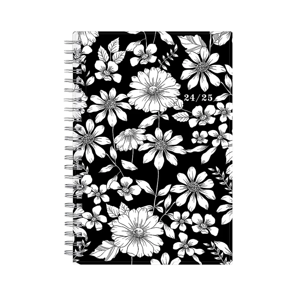 Blue Sky Academic Planners<2024-2025 Fabiana 5" x 8" Academic Weekly & Monthly Planner, Black/White (149813)