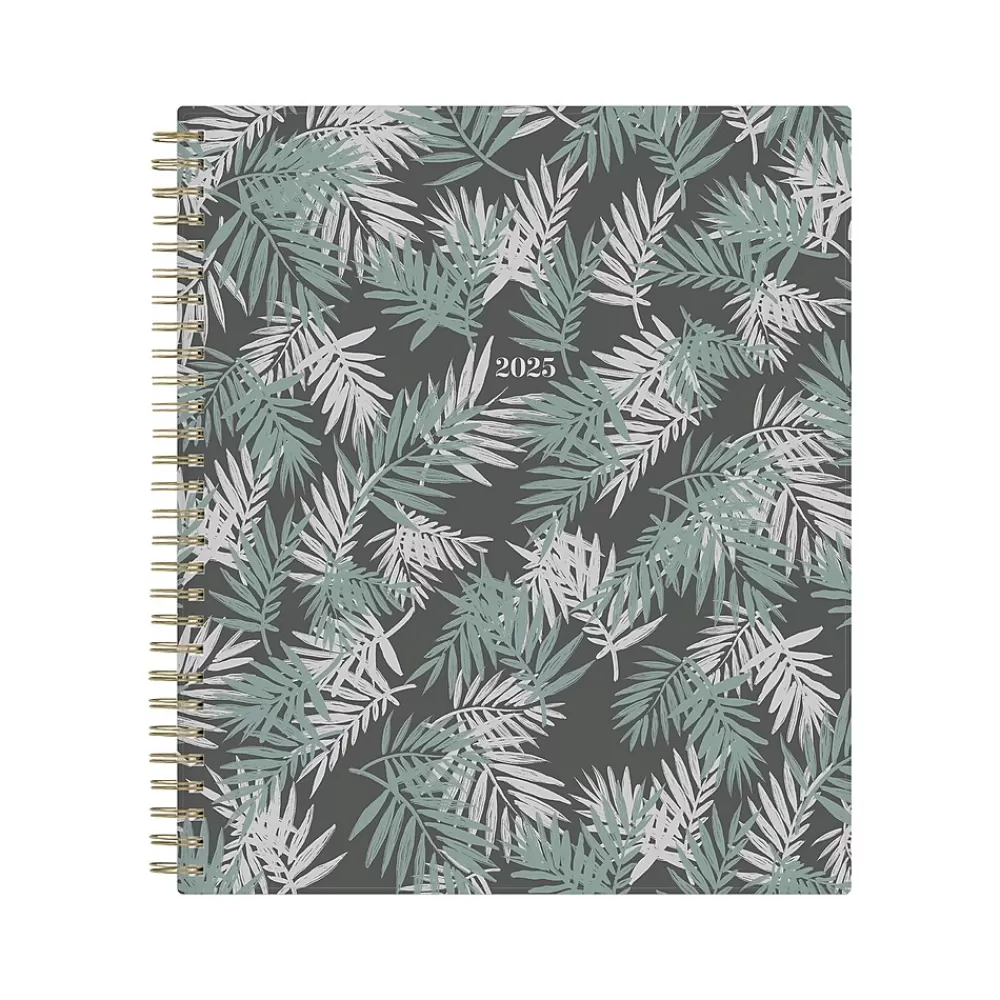 Blue Sky 2025 Planners<2025 Lolani 8" x 10" Monthly Planner, Plastic Cover, Green/Gray (147966)