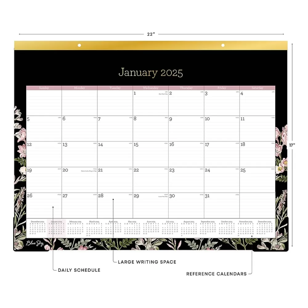 Blue Sky 2025 Calendars<2025 Nevaeh 22" x 17" Monthly Desk Pad Calendar (148629-25)