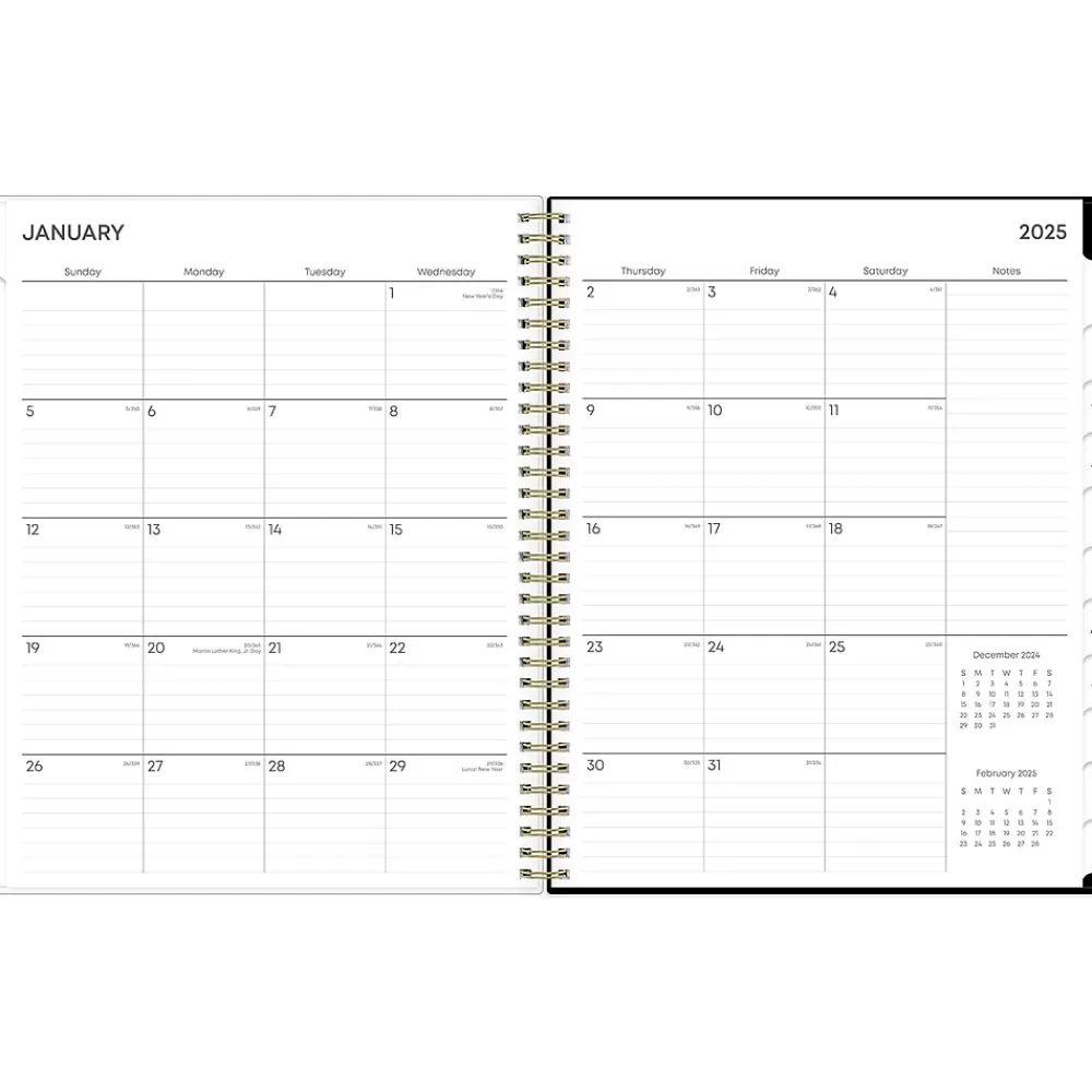 Blue Sky 2025 Planners<2025 Nevaeh 8.5" x 11" Weekly & Monthly Planner, Plastic Cover, Multicolor (143945-25)
