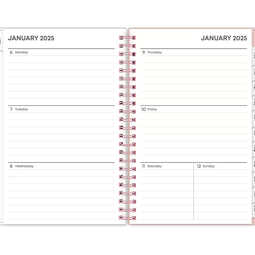 Blue Sky 2025 Planners<2025 Quilted Garden 5" x 8" Weekly & Monthly Planner, Plastic Cover, Multicolor (152480)