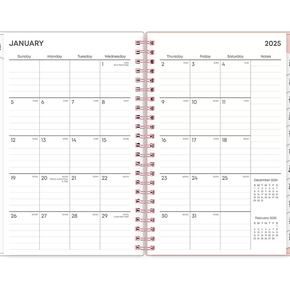 Blue Sky 2025 Planners<2025 Quilted Garden 5" x 8" Weekly & Monthly Planner, Plastic Cover, Multicolor (152480)