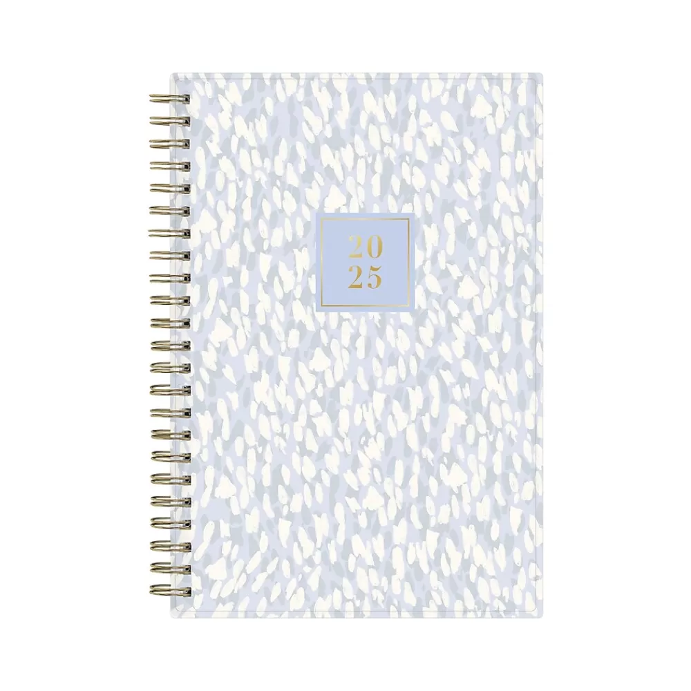 Blue Sky 2025 Planners<2025 Rachel Parcell Parcella 5" x 8" Weekly & Monthly Planner, Plastic Cover, Blue/White (151202)