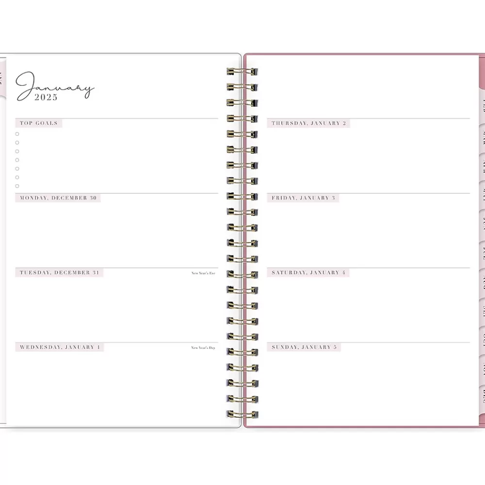 Blue Sky 2025 Planners<2025 Rachel Parcell Rose 5" x 8" Weekly & Monthly Planner, Plastic Cover, Multicolor (148189)