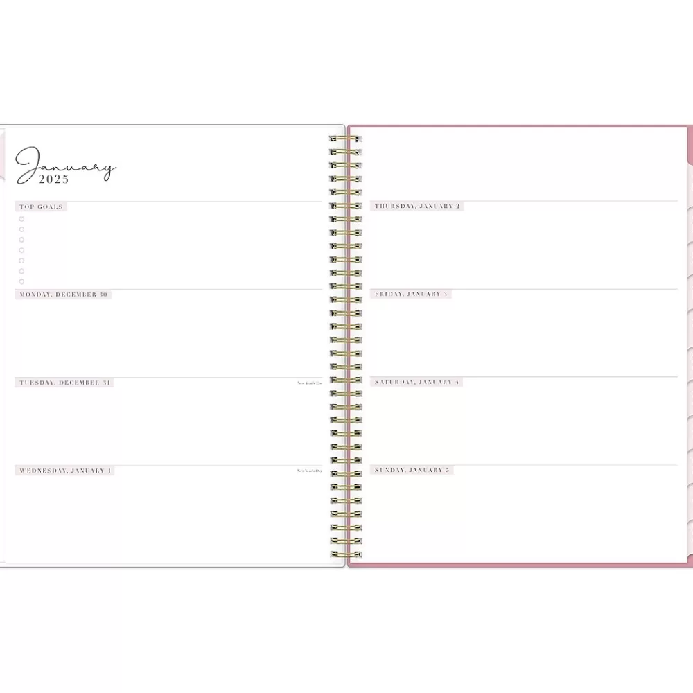 Blue Sky 2025 Planners<2025 Rachel Parcell Rose 8.5" x 11" Weekly & Monthly Planner, Plastic Cover, Multicolor (148187)