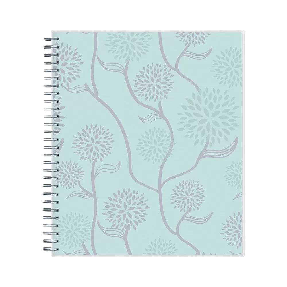 Blue Sky 2025 Planners<2025 Rue Du Flore 8" x 10" Monthly Planner, Plastic Cover, Green/Gray (101605-25)