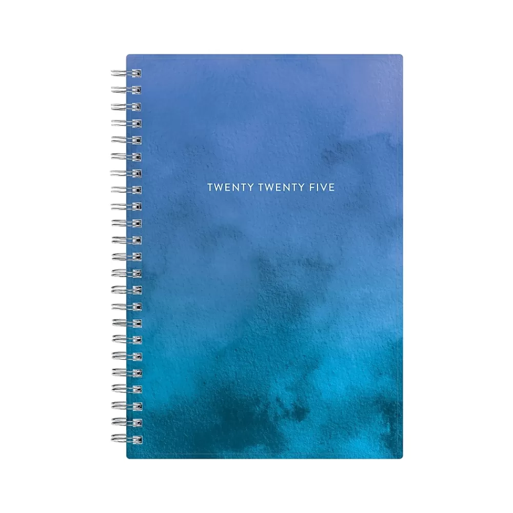 Blue Sky 2025 Planners<2025 Savoy Cool 5" x 8" Weekly & Monthly Planner, Plastic Cover, Blue (148763-25)
