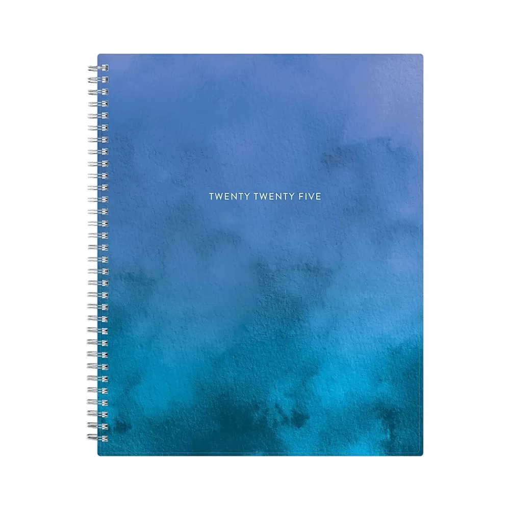 Blue Sky 2025 Planners<2025 Savoy Cool 8.5" x 11" Weekly & Monthly Planner, Plastic Cover, Blue (148762-25)