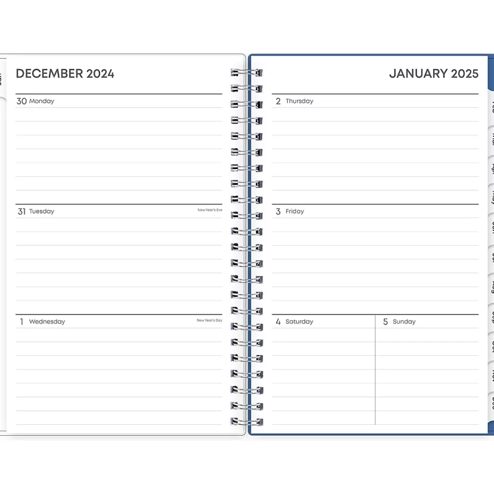 Blue Sky 2025 Planners<2025 Savoy Cool 5" x 8" Weekly & Monthly Planner, Plastic Cover, Blue (148763-25)