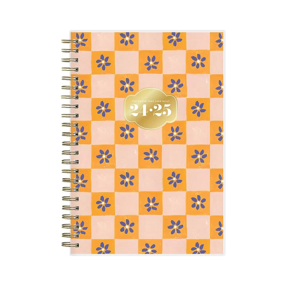Blue Sky Academic Planners<2024-2025 The House That Lars Built Penny's Floral Quilt 5" x 8" Academic Weekly & Monthly Planner, Plastic Cover