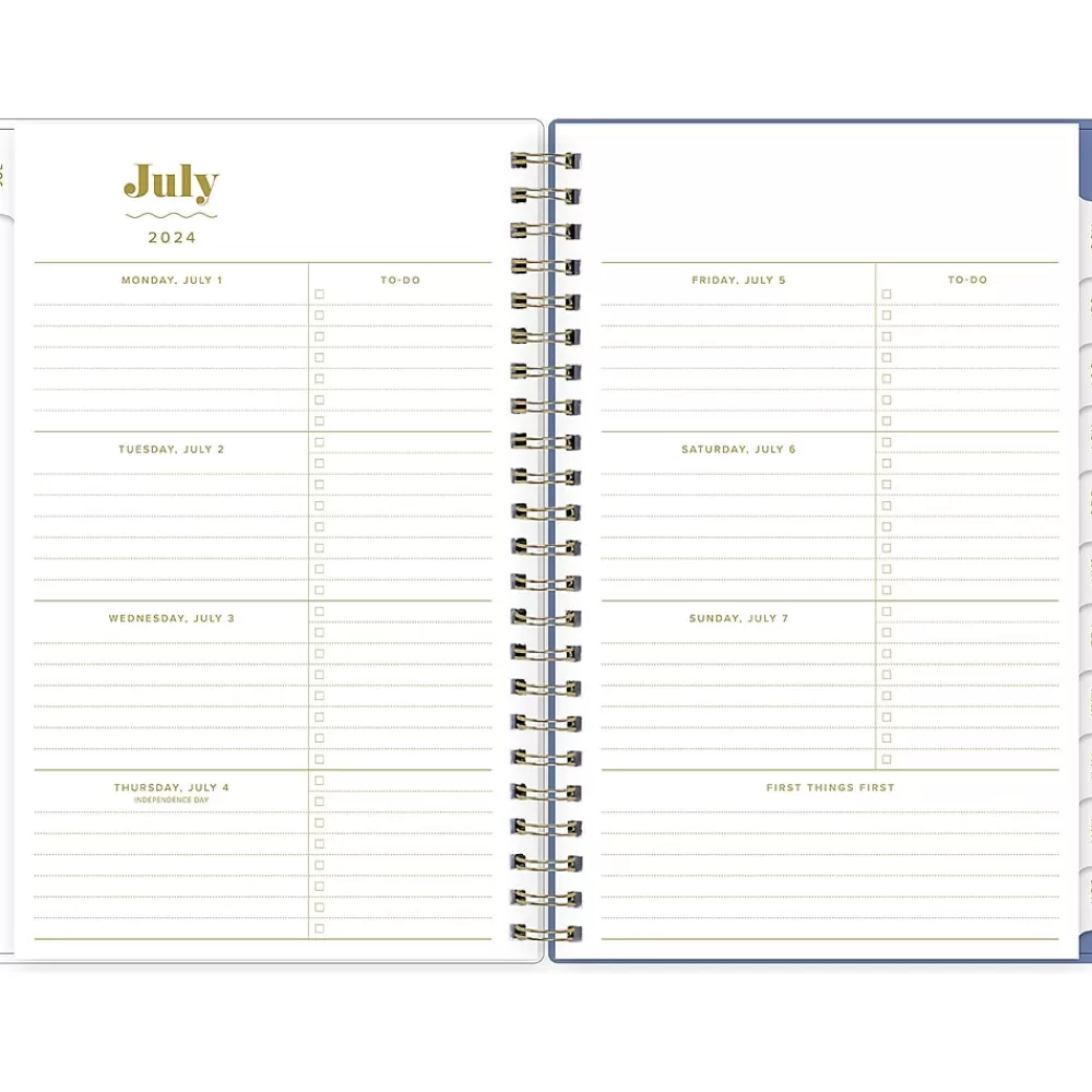 Blue Sky Academic Planners<2024-2025 The House That Lars Built Penny's Floral Quilt 5" x 8" Academic Weekly & Monthly Planner, Plastic Cover