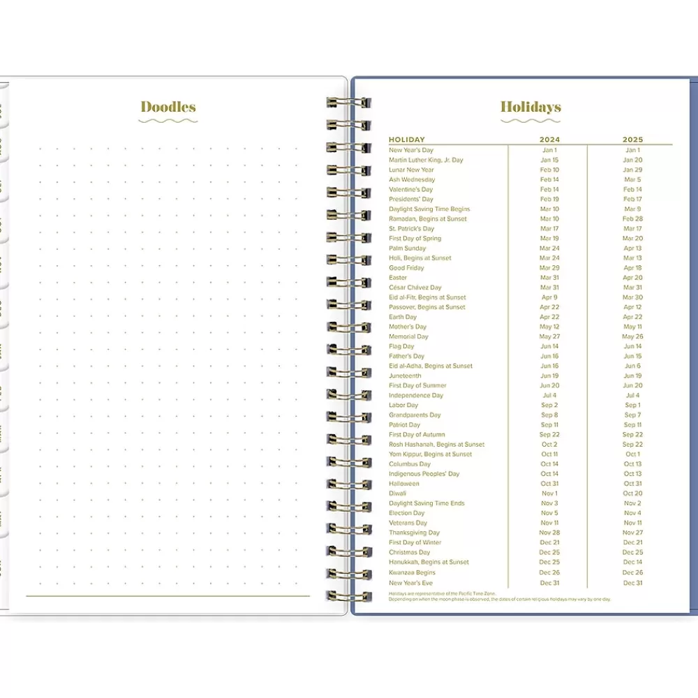 Blue Sky Academic Planners<2024-2025 The House That Lars Built Penny's Floral Quilt 5" x 8" Academic Weekly & Monthly Planner, Plastic Cover