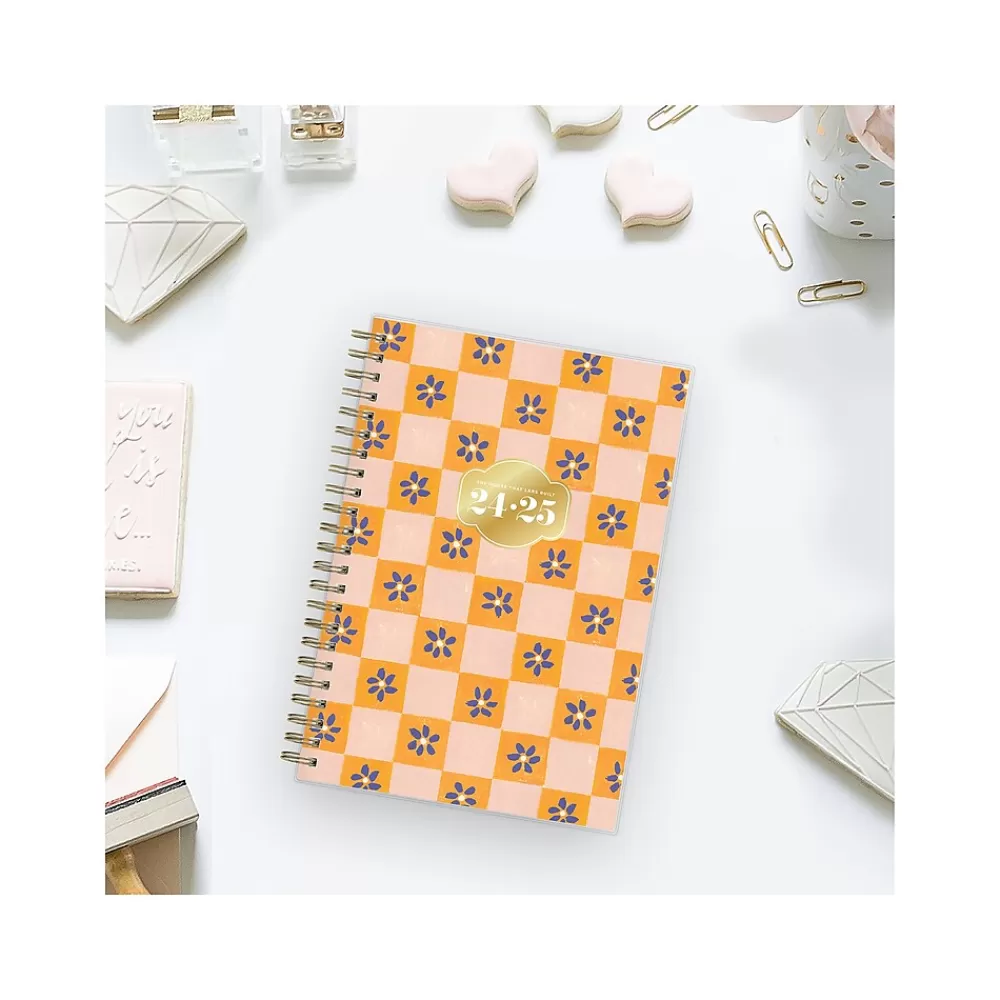 Blue Sky Academic Planners<2024-2025 The House That Lars Built Penny's Floral Quilt 5" x 8" Academic Weekly & Monthly Planner, Plastic Cover