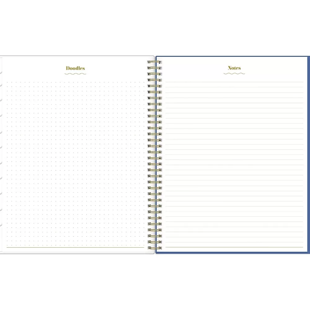 Blue Sky Academic Planners<2024-2025 The House That Lars Built Yellow Floral 8.5" x 11" Academic Weekly & Monthly Planner, Plastic Cover