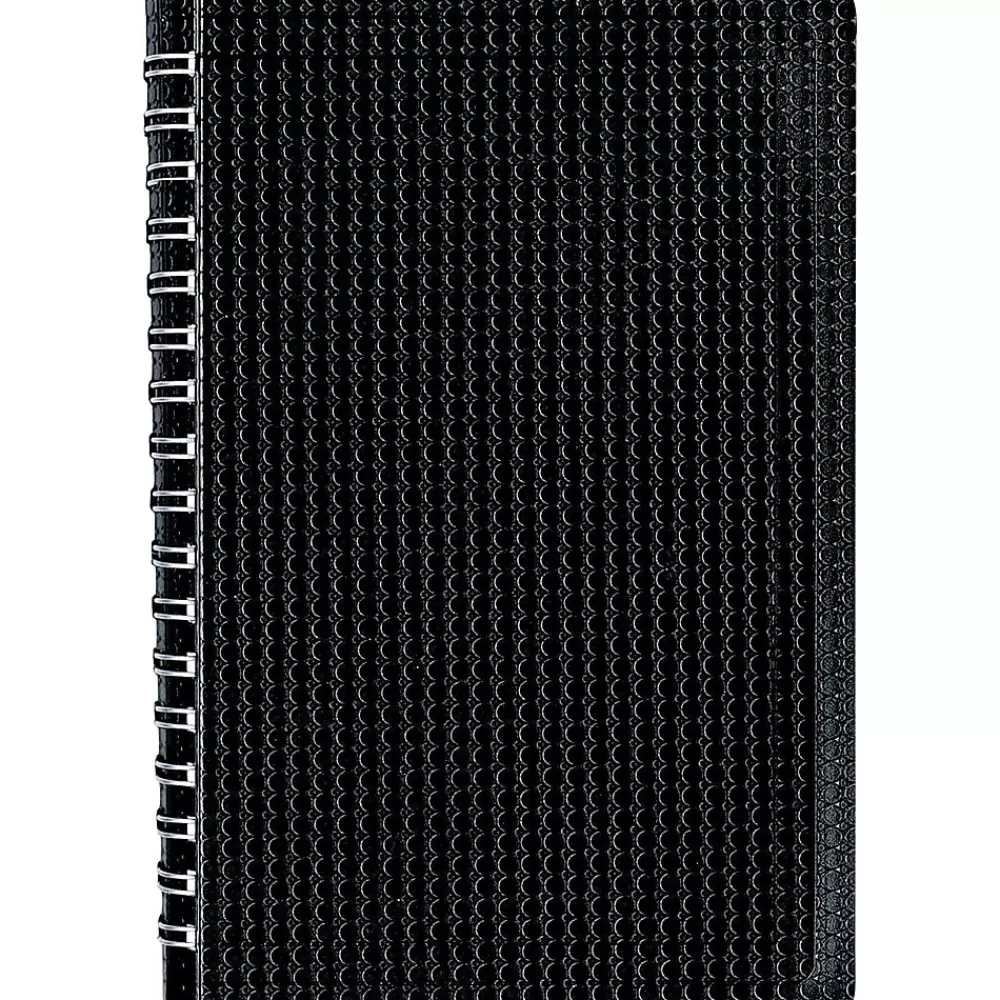 Blueline Notebooks<DuraFlex 1-Subject Professional Notebooks, 6" x 9.375", College Ruled, 80 Sheets, Black (B40.81)